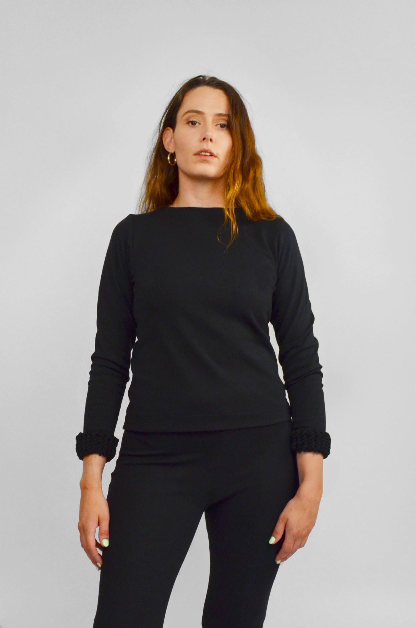 Signature Organic Long Sleeve Top – Braided Cuff