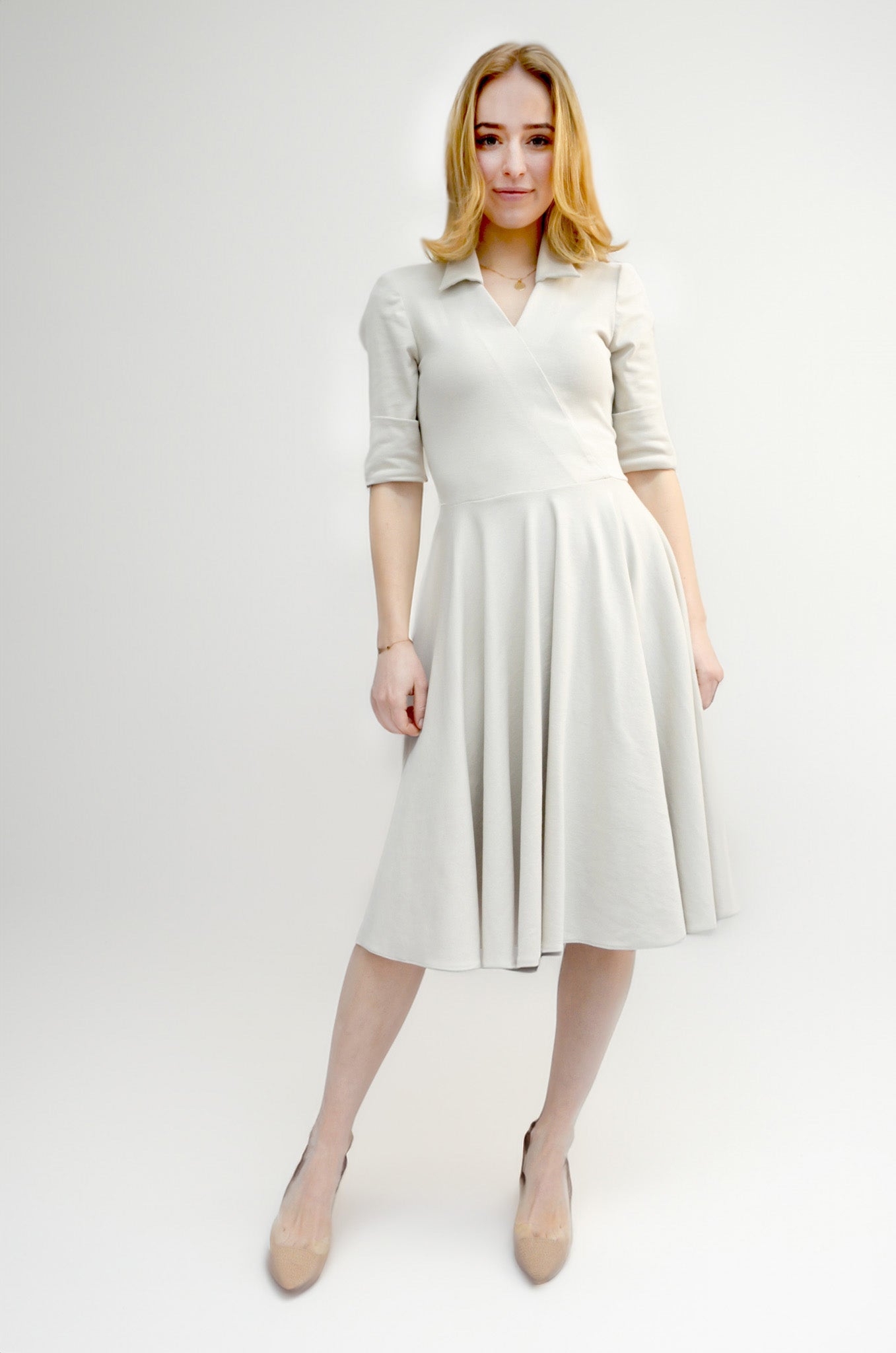 Signature Organic Faux-Wrap Dress