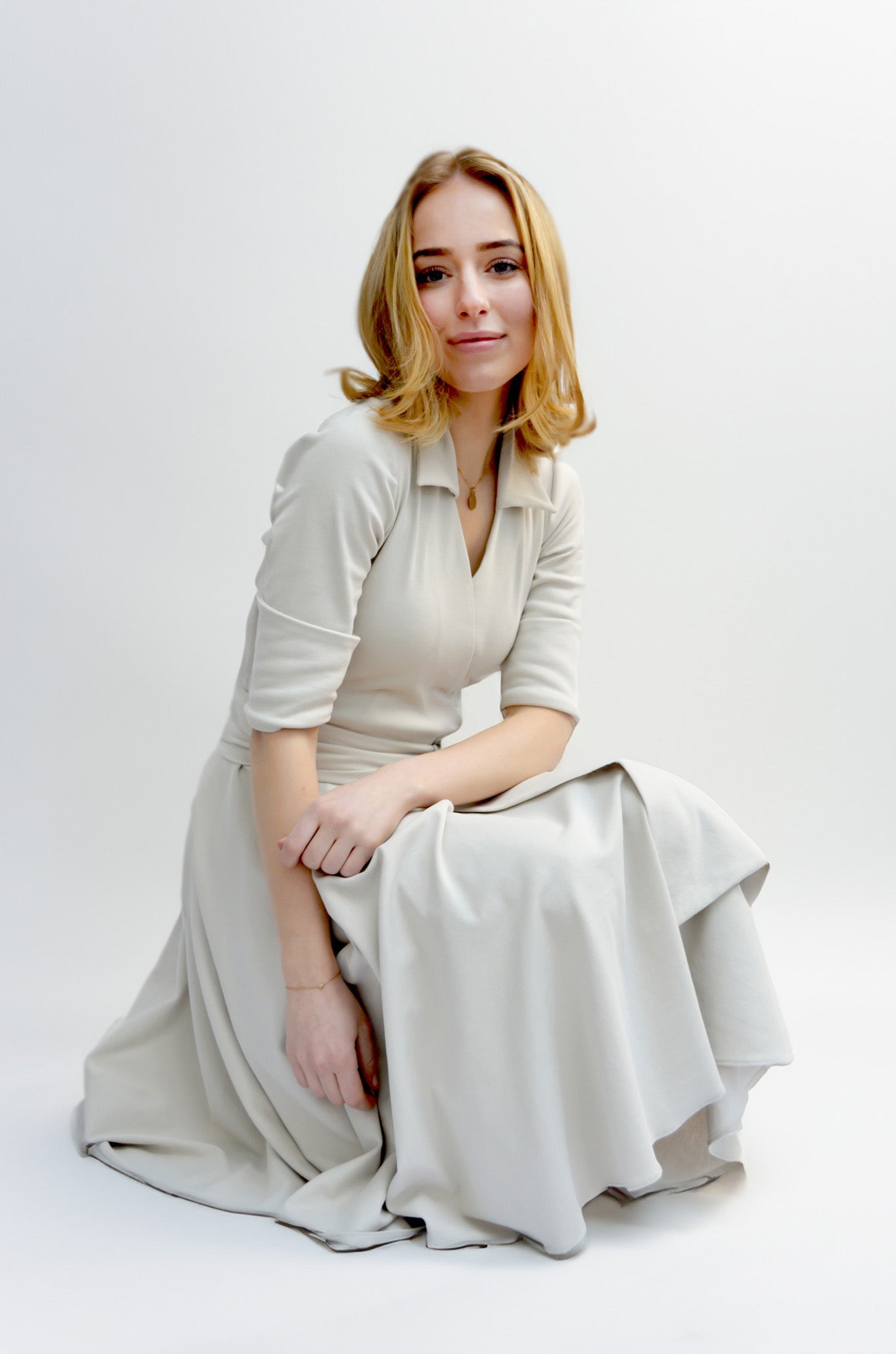 Signature Organic Faux-Wrap Dress