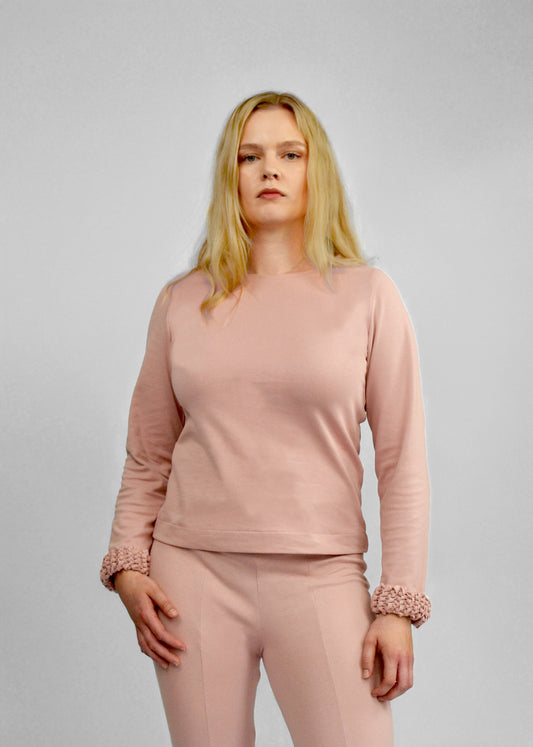 Signature Organic Long Sleeve Top – Braided Cuff