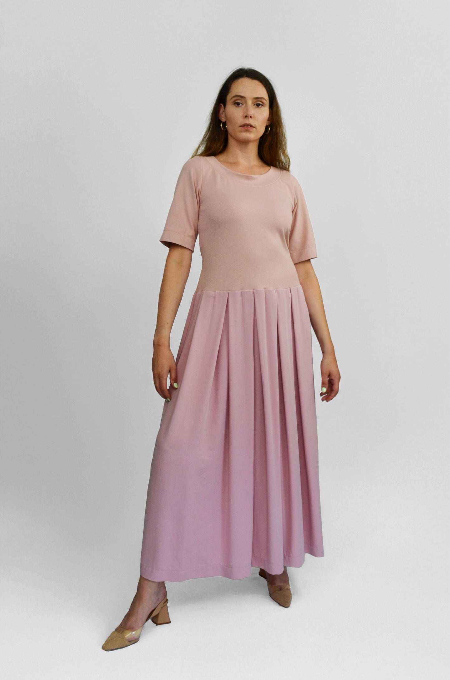 Pleated Maxi Dress