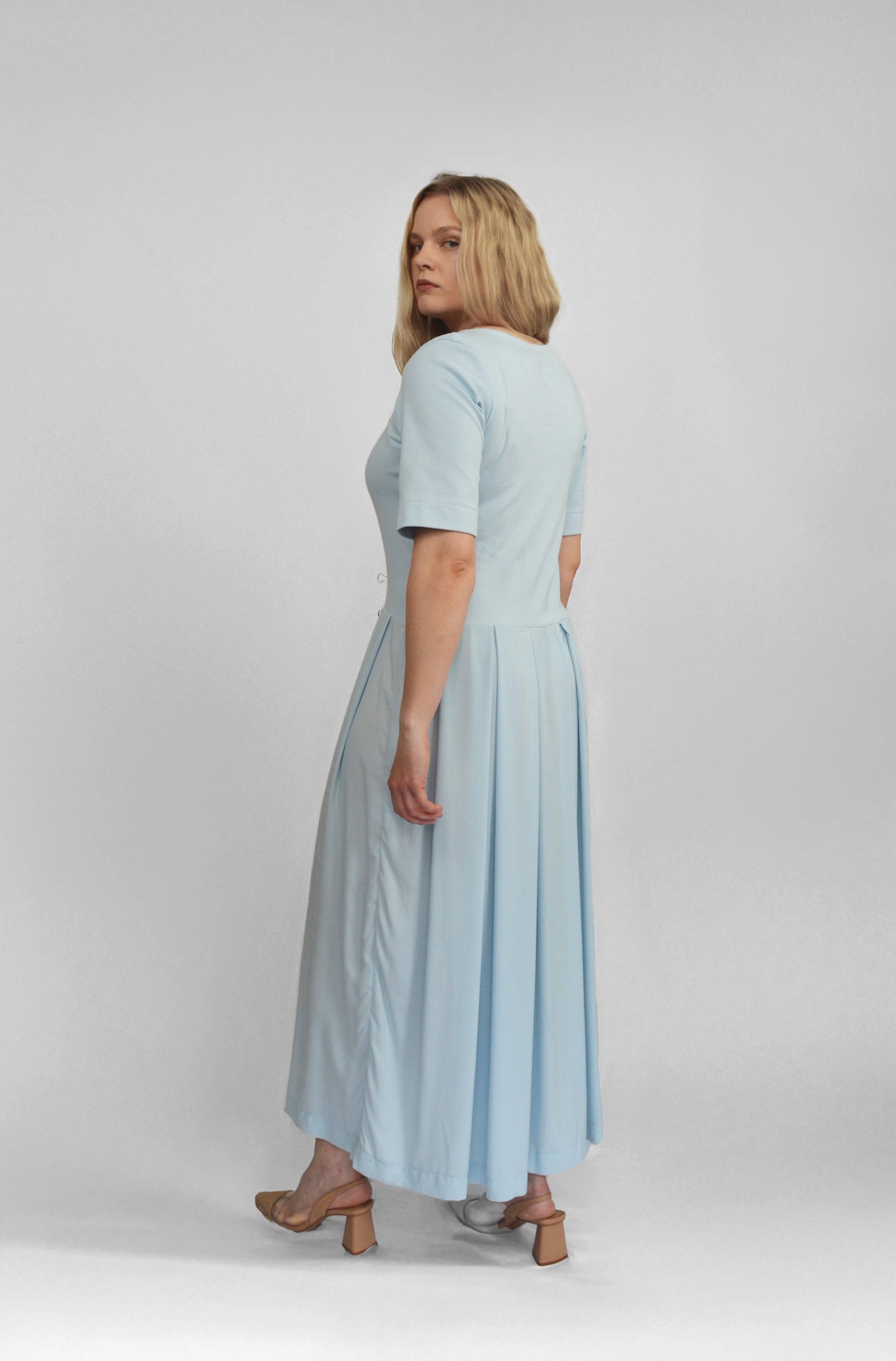 Pleated Maxi Dress
