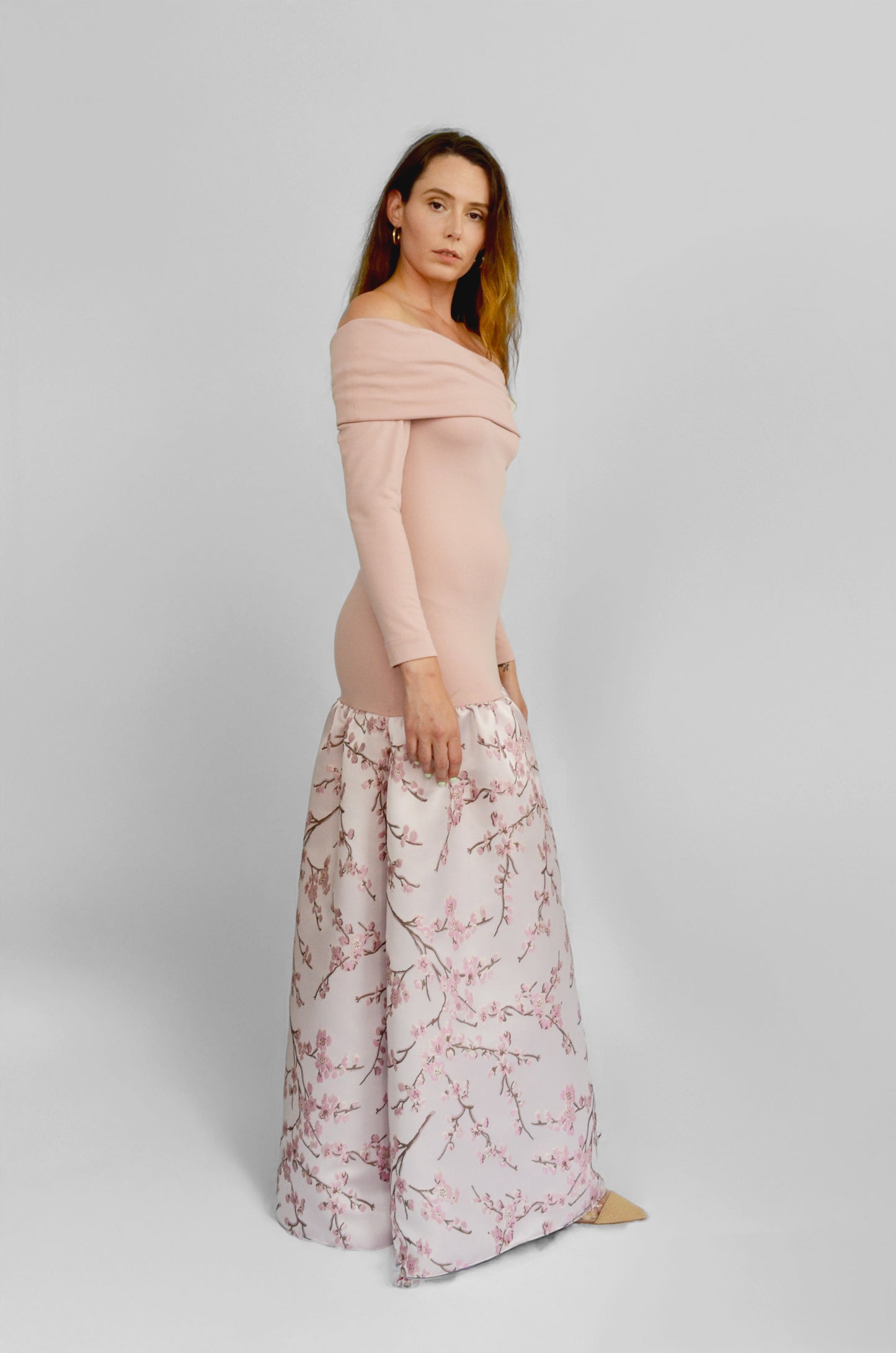 Sakura Draped Gown