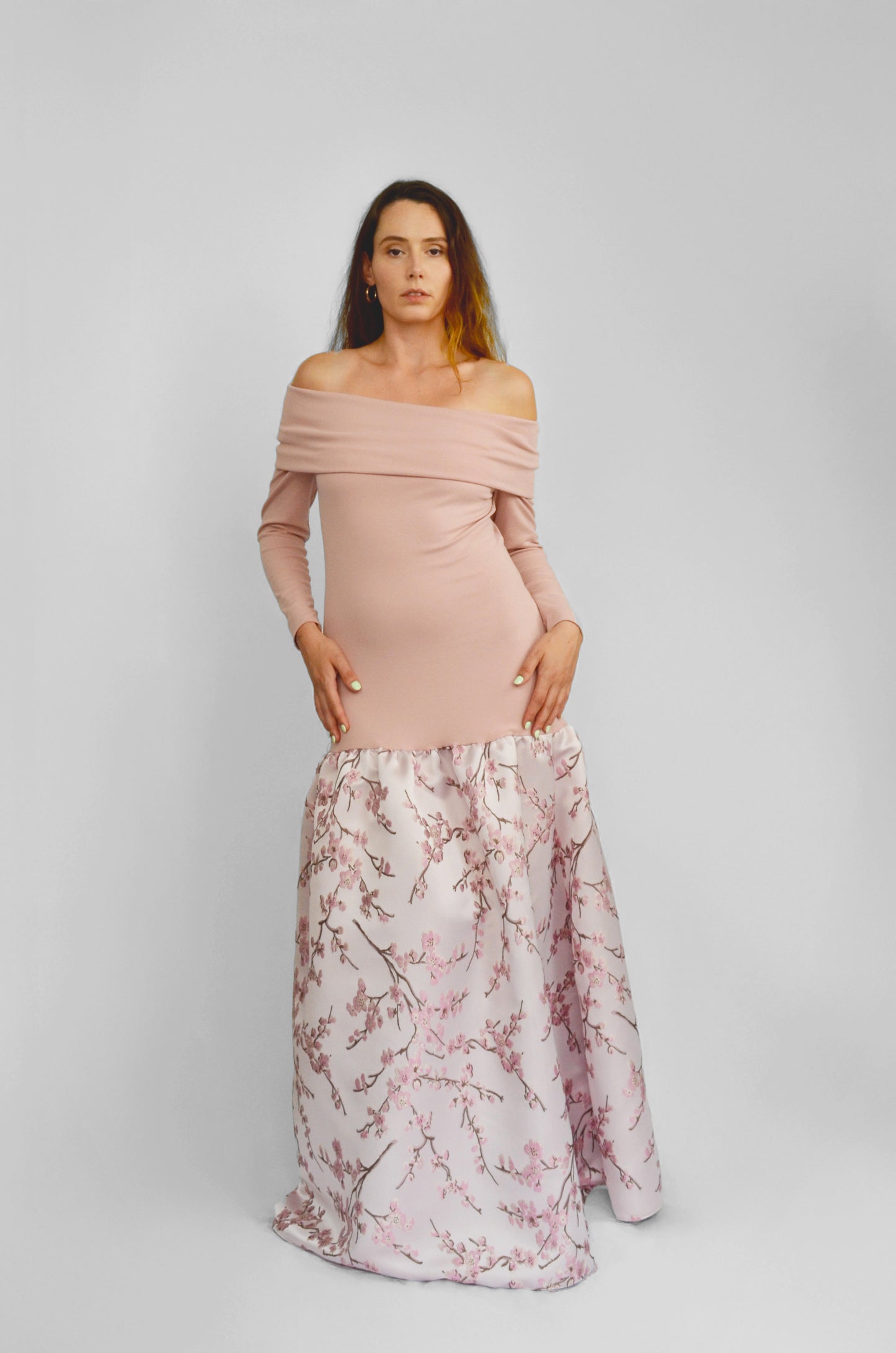 Sakura Draped Gown